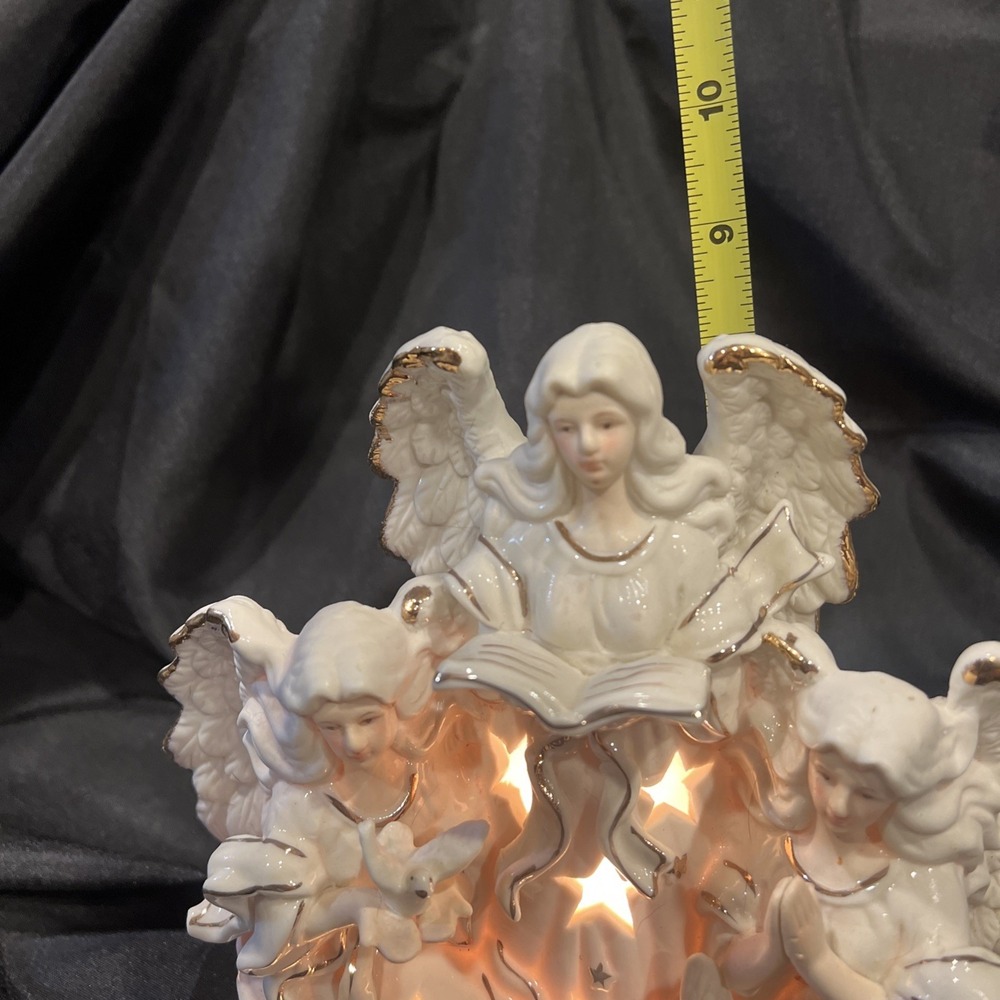 Vtg- Angel Bisque  Gold Accent Light‎ by JC Penney Home Collection - Christmas - Picture 10 of 16